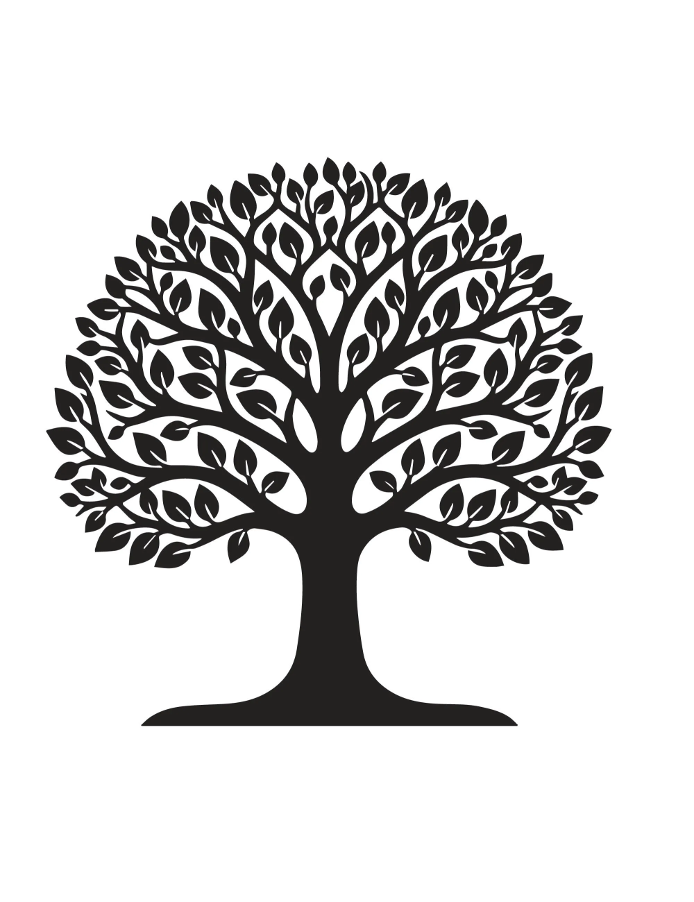 Découpe laser arbre de vie en bois