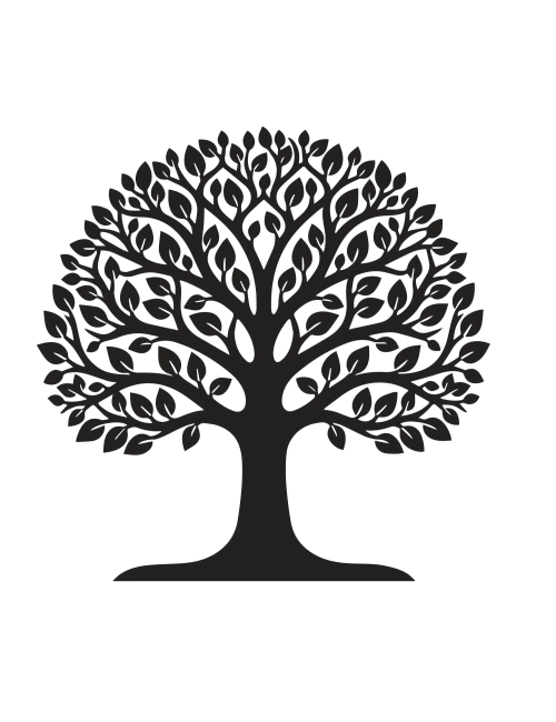 Découpe laser arbre de vie en bois
