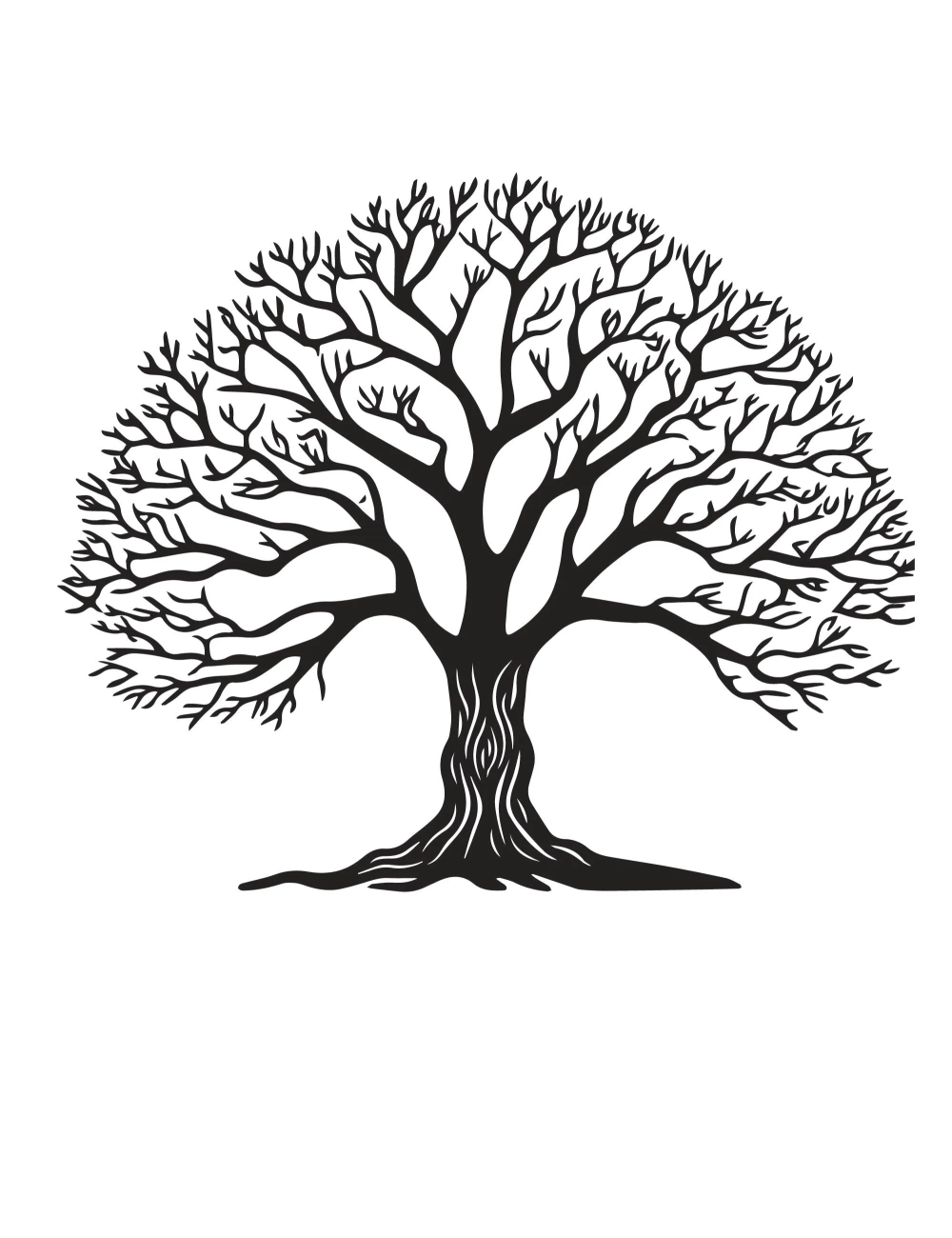 Découpe laser arbre de vie en bois