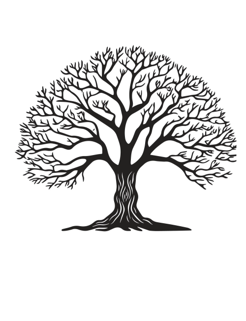 Découpe laser arbre de vie en bois