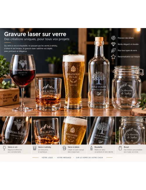 Gravure laser sur verre