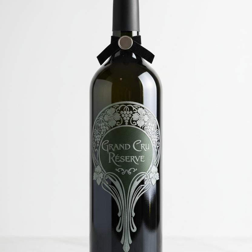 Bouteille de vin gravure laser