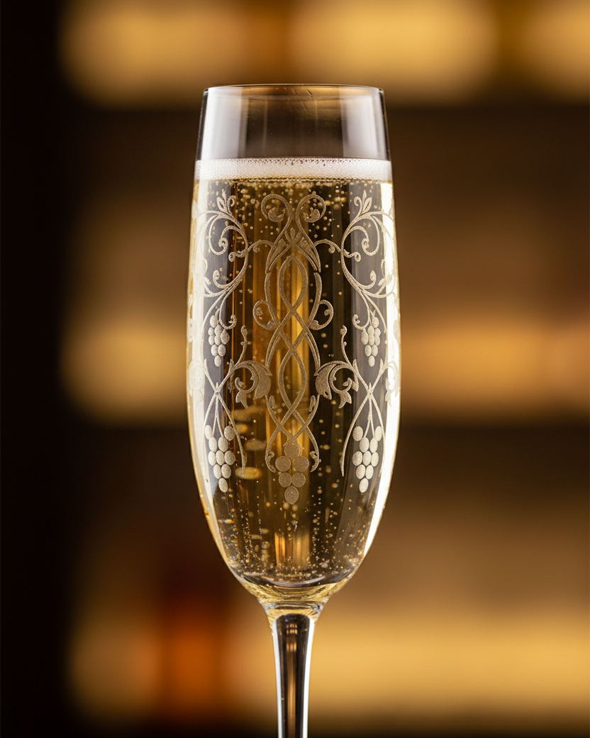 Flûte à champagne gravure laser