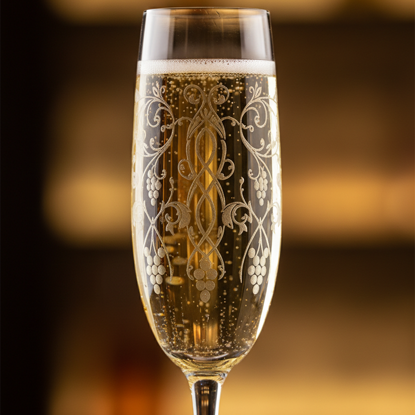 Flûte à champagne gravure laser