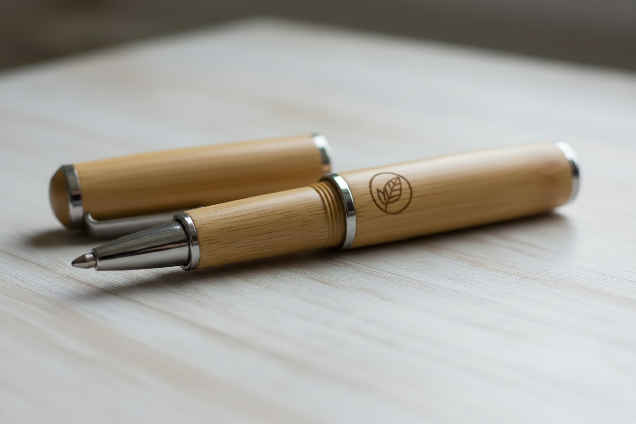 Stylo bambou à bille gravure laser