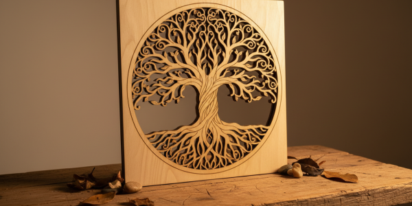 Découpe laser arbre de vie en bois | Personnalisation